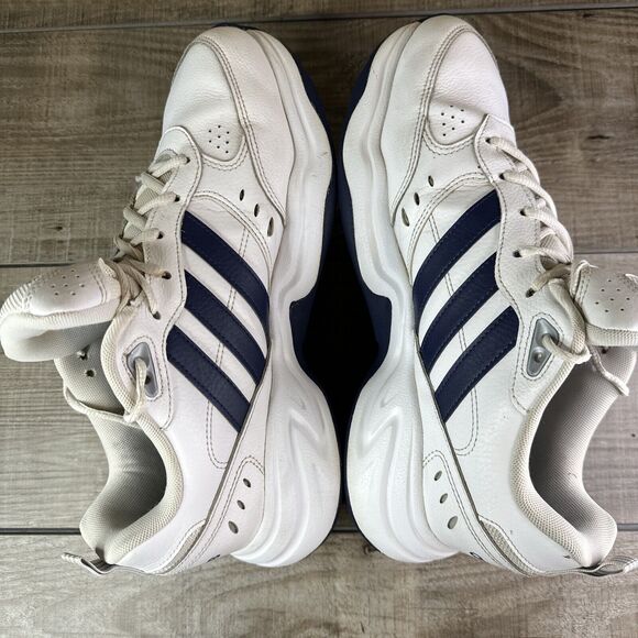 Adidas Strutter Mens Size 10.5 Shoes Sneakers White Blue EG5142 - Picture 6 of 8
